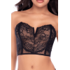 Ensemble 2 pièces bustier en dentelle et string noir - Mapalé Mapalé
