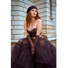 Ensemble 2 pièces bustier en dentelle et string noir - Mapalé Mapalé