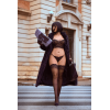 Ensemble 2 pièces bustier en dentelle et string noir - Mapalé Mapalé