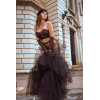 Ensemble 2 pièces bustier en dentelle et string noir - Mapalé Mapalé