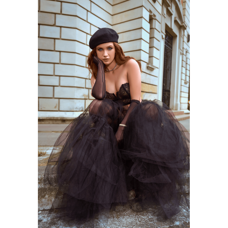 Ensemble 2 pièces bustier en dentelle et string noir - Mapalé Mapalé