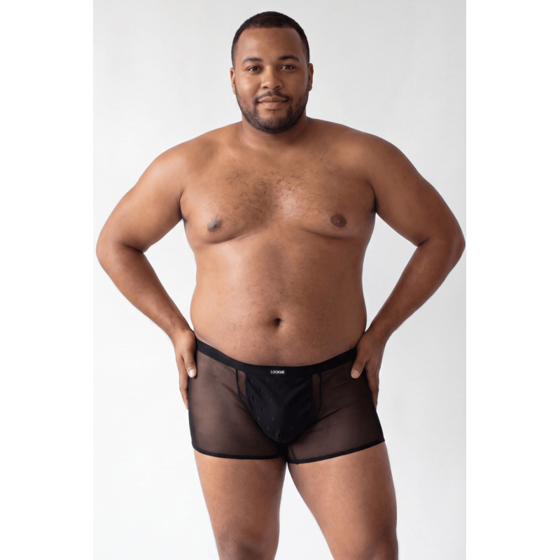 Boxer noir semi opaque Look Me