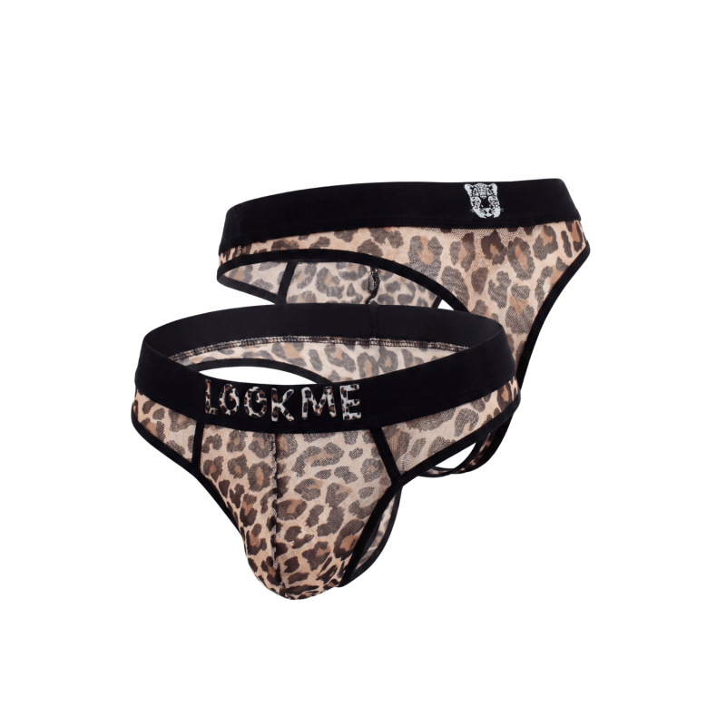 String en résille imprimé léopard Look Me