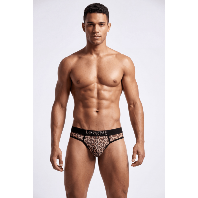 String en résille imprimé léopard Look Me