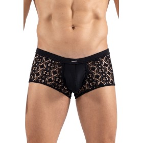 Boxer noir résille brodée Shinny Look Me