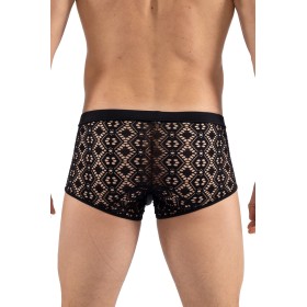 Boxer noir résille brodée Shinny Look Me