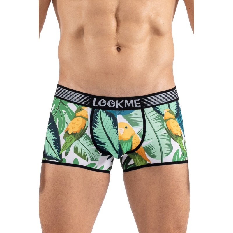 Boxer imprimé oiseau chanteur, Bird Singer Look Me