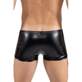 Boxer noir Black Desire en simili cuir Look Me