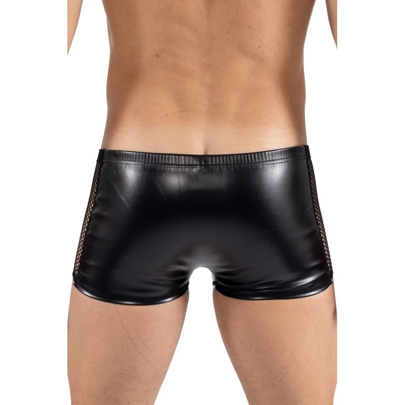Boxer noir Black Desire en simili cuir Look Me