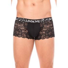 Boxer noir en dentelle délicate Look Me