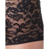 Boxer noir en fine dentelle avec légère transparence Look Me