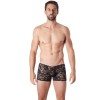 Boxer noir en fine dentelle avec légère transparence Look Me