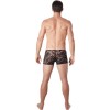 Boxer noir en fine dentelle avec légère transparence Look Me