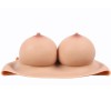 Buste faux seins en silicone, encolure ronde, Bonnet E