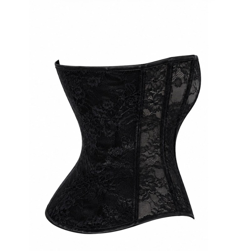 Corset en dentelle et powerwetlook – F406 One More Kiss