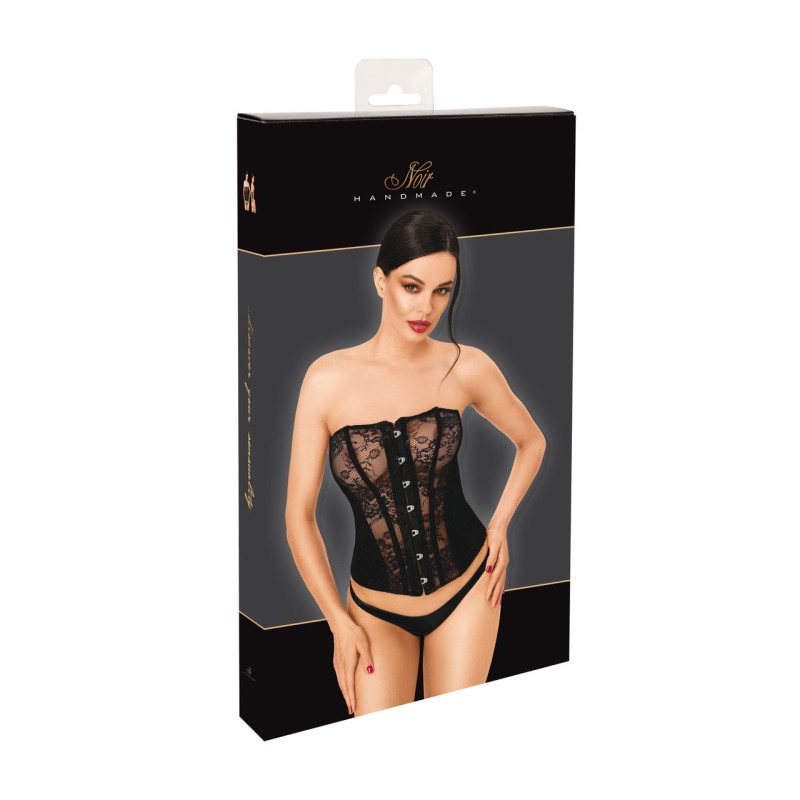 Corset en dentelle et powerwetlook – F406 One More Kiss