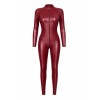 Combinaison powerwetlook bordeaux zip – F395 Dark Romance Noir HandMade