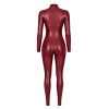Combinaison powerwetlook bordeaux zip – F395 Dark Romance Noir HandMade