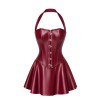 Robe corset powerwetlook bordeaux – F397 Dark Romance Noir HandMade