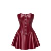 Robe corset powerwetlook bordeaux – F397 Dark Romance Noir HandMade