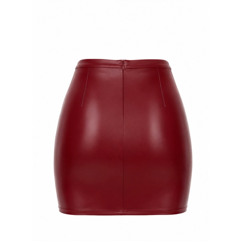 Mini jupe powerwetlook bordeaux – F399 Bordeaux Affair Noir HandMade