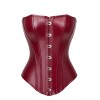 Corset à baleines powerwetlook bordeaux – F398 Bordeaux Affair Noir HandMade