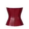 Corset à baleines powerwetlook bordeaux – F398 Bordeaux Affair Noir HandMade