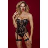 Ensemble guêpière, string et bas noir - J Lingerie J Lingerie