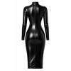 Robe mi-longue Dark Affair F401 - Noir Handmade Noir HandMade