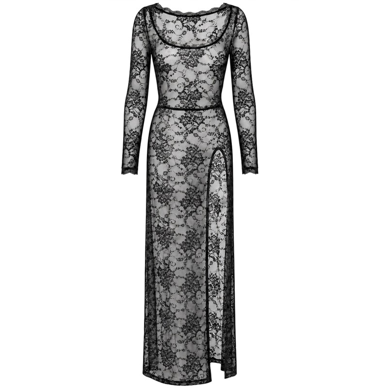 Robe longue One More Kiss F405 - Noir Handmade Noir HandMade