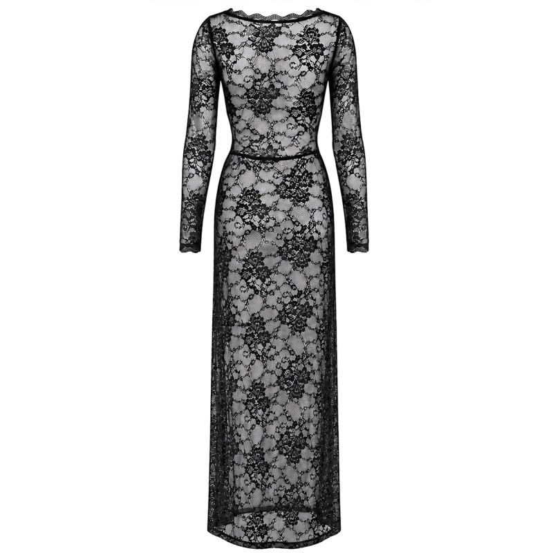Robe longue One More Kiss F405 - Noir Handmade Noir HandMade