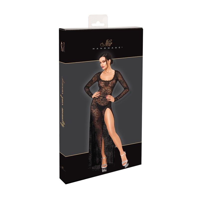 Robe longue One More Kiss F405 - Noir Handmade Noir HandMade