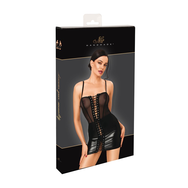 Mini robe Do Not Disturb F409 - Noir Handmade Noir HandMade