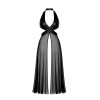 Robe longue fendue Do not Disturb F412 - Noir Handmade Noir HandMade
