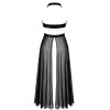 Robe longue fendue Do not Disturb F412 - Noir Handmade Noir HandMade