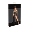 Robe longue fendue Do not Disturb F412 - Noir Handmade Noir HandMade