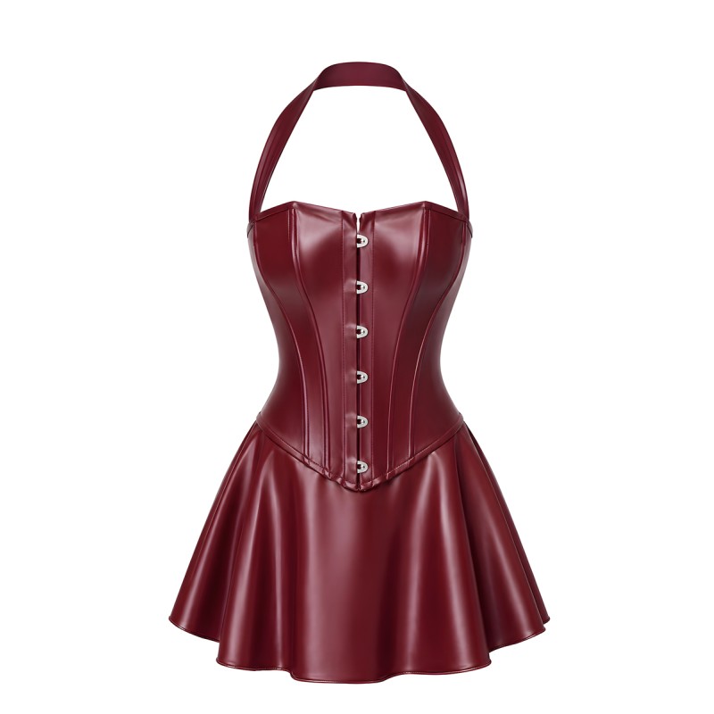 Mini robe corset Dark Romance F397 - Noir Handmade Noir HandMade