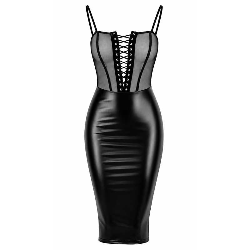 Robe mi-longue Do Not Disturb F408 - Noir Handmade Noir HandMade