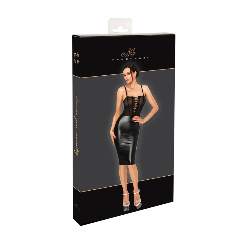 Robe mi-longue Do Not Disturb F408 - Noir Handmade Noir HandMade