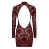 Mini robe Masquerade F423 - Noir Handmade Noir HandMade