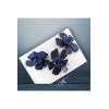 Collier original, fleurs de bois et perles de rocaille