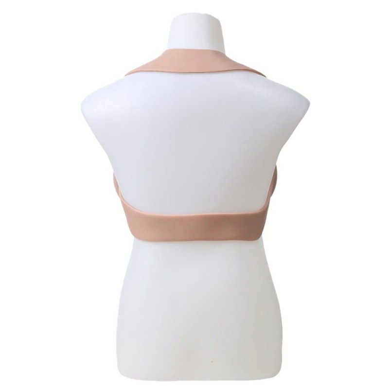 Buste faux seins silicone, dos nu
