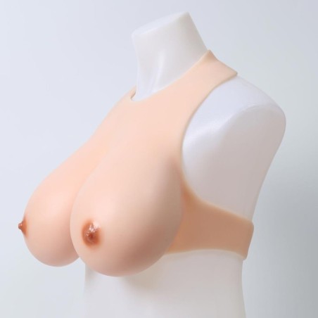 Buste faux seins silicone, dos nu