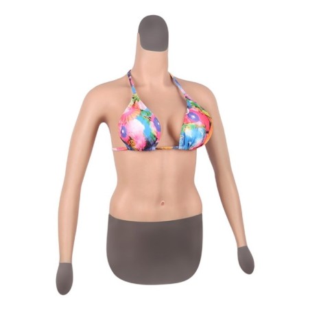 Buste poitrine silicone manches longues