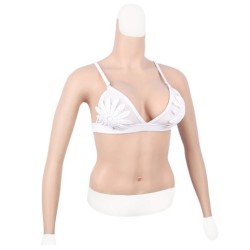 Buste poitrine silicone manches longues