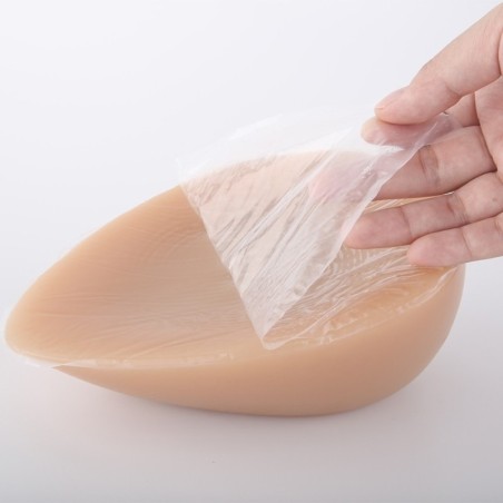 Faux seins  adhésifs en silicone, forme goutte d'eau
