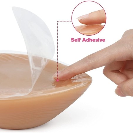 Faux seins silicone, forme triangle