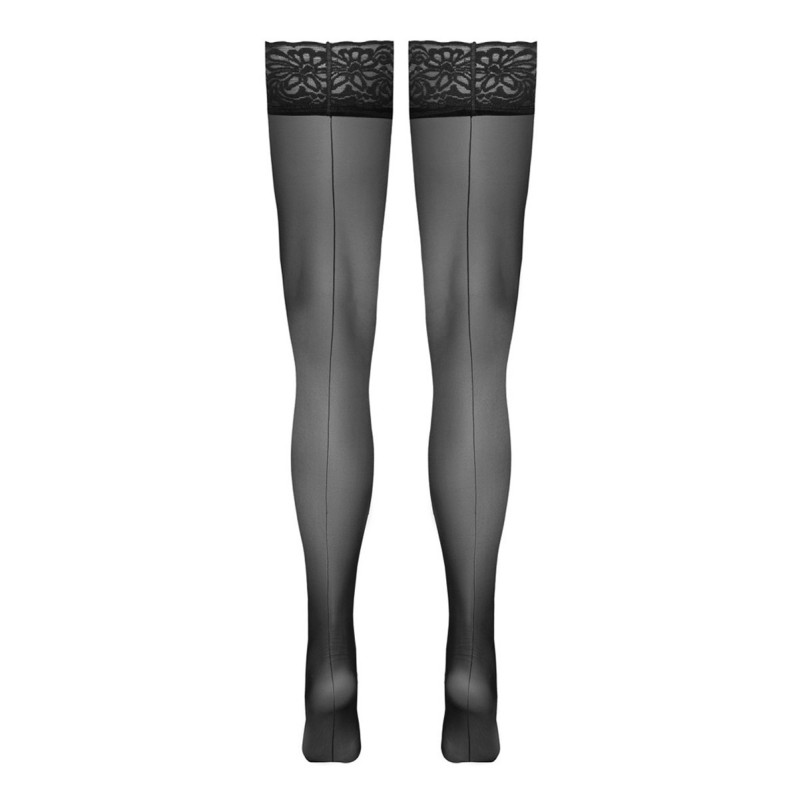 Bas autofixants noir Hold up 2 - Cotelli Legwear