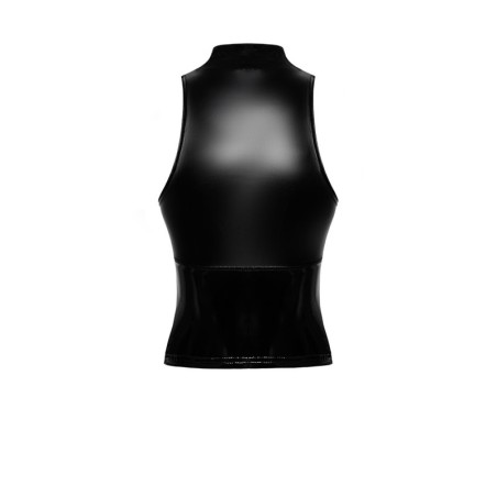 Top zippé Glam F324 vinyle et wetlook