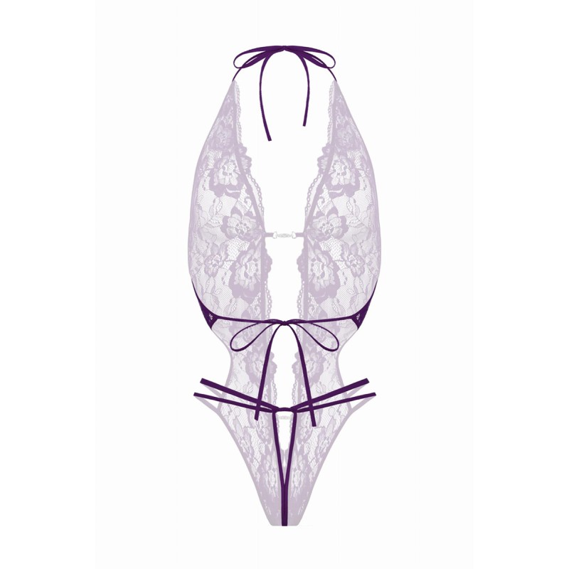Body string ouvert Renee violet - Christine